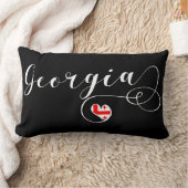ジョージア州旗ハート,ジョージア ランバークッション (ブランケット)