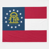 ジョージア州旗プリントパトリオツ フリースブランケット (正面(横))