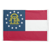 ジョージア州旗プリントパトリオツ 枕カバー (裏面)