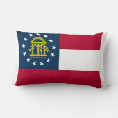 ジョージア州旗プリント愛国心 ランバークッション (裏面)