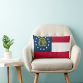 ジョージア州旗プリント愛国心 ランバークッション (椅子)