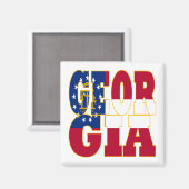 ジョージア州旗文字 マグネット (正面/裏面)
