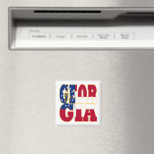 ジョージア州旗文字 マグネット (インサイチュ (食洗機))