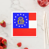 ジョージア州旗紙パーティーナプキンス スタンダードカクテルナプキン (インサイチュ)