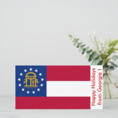 ジョージア州旗、アメリカからのハッピーホリデー シーズンカード (スタンド正面)