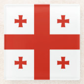 ジョージア州旗 ガラスコースター (正面)