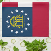 ジョージア州旗 キッチンタオル (折り畳み)