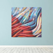 ジョージア州旗 – キャンバス印刷 キャンバスプリント (インサイチュ (ウッドフロア))