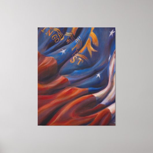 ジョージア州旗 – キャンバス印刷 キャンバスプリント (正面)