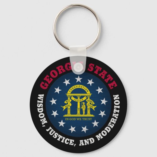 ジョージア州旗 キーホルダー (正面)