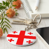 ジョージア州旗 キーホルダー (側面)