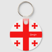 ジョージア州旗&グルジアの休日,愛国者/スポーツ キーホルダー (正面)
