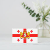 ジョージア州旗&コート・オブ・アームズ 名刺 (スタンド正面)