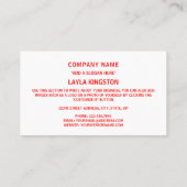 ジョージア州旗&コート・オブ・アームズ 名刺 (裏面)