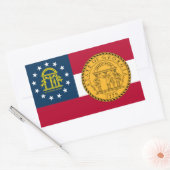 ジョージア州旗・シール国旗 長方形シール (封筒)