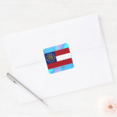 ジョージア州旗 スクエアシール (封筒)