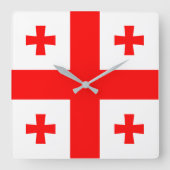 ジョージア州旗 スクエア壁時計 (正面)