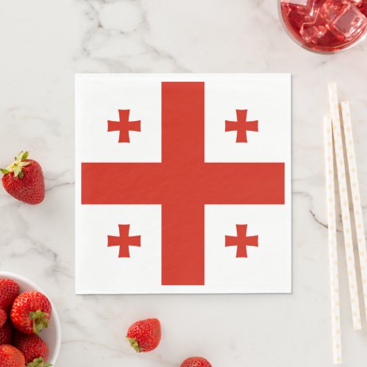 ジョージア州旗 スタンダードランチョンナプキン (インサイチュ)