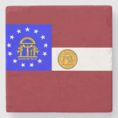 ジョージア州旗 ストーンコースター (正面)