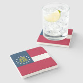 ジョージア州旗 ストーンコースター (横)