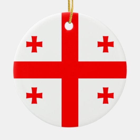ジョージア州旗 セラミックオーナメント (正面)
