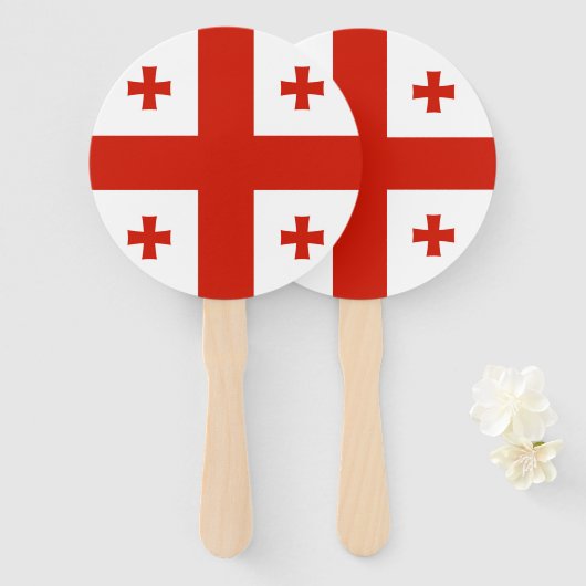 ジョージア州旗 ハンドファン (正面&裏面)