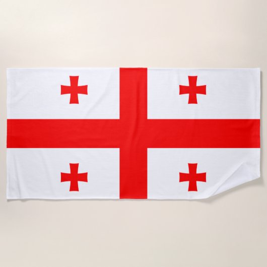 ジョージア州旗 ビーチタオル (正面)