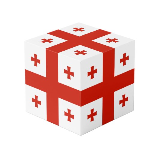 ジョージア州旗 フォトキューブ (正面アングル)