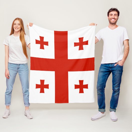 ジョージア州旗 フリースブランケット (インサイチュ)