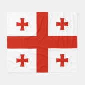 ジョージア州旗 フリースブランケット (正面(横))