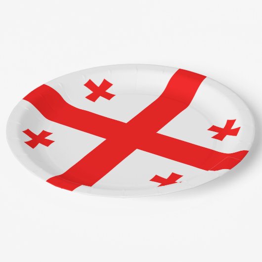 ジョージア州旗 ペーパープレート (アングル)