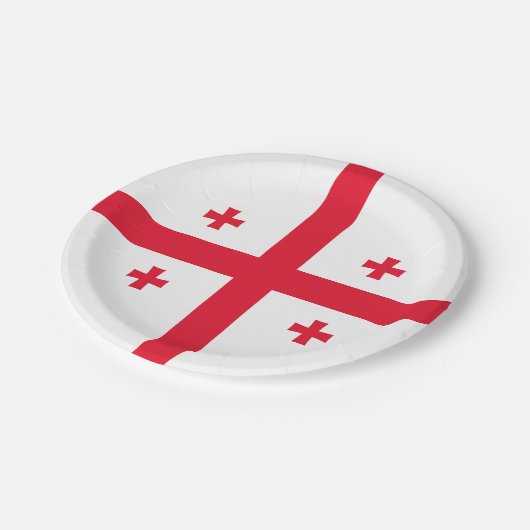 ジョージア州旗 ペーパープレート (アングル)