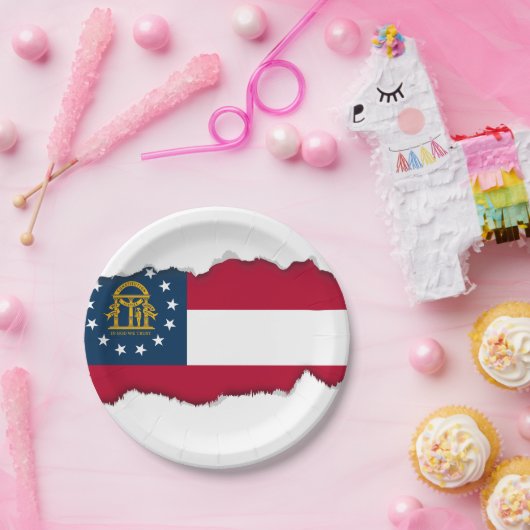 ジョージア州旗 ペーパープレート (パーティー)
