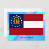 ジョージア州旗 ポストカード (正面/裏面)
