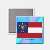 ジョージア州旗 マグネット (正面/裏面)