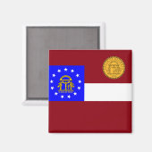 ジョージア州旗 マグネット (正面/裏面)