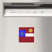 ジョージア州旗 マグネット (インサイチュ (食洗機))