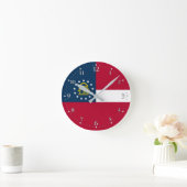 ジョージア州旗 ラウンド壁時計 (ホーム)