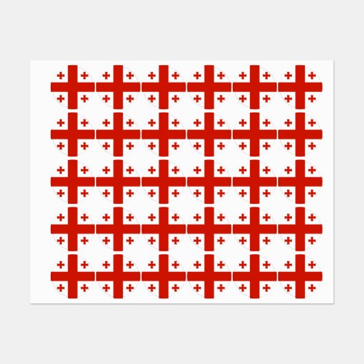 ジョージア州旗 ラベル (シート)