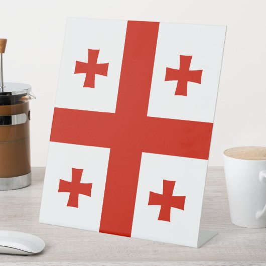 ジョージア州旗 台座サイン (インサイチュ)