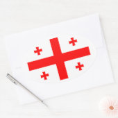 ジョージア州旗 楕円形シール (封筒)