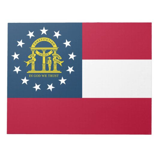 ジョージア州旗(米国州) ノートパッド (正面)