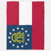 ジョージア州旗(米国州) フリースブランケット (正面)