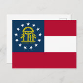 ジョージア州旗(米国州) ポストカード (正面/裏面)