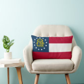 ジョージア州旗(米国州) ランバークッション (椅子)