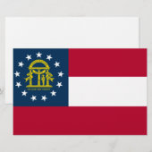 ジョージア州旗(米国州) 便箋 (正面/裏面)