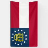 ジョージア州旗(米国州) 横断幕 (縦)