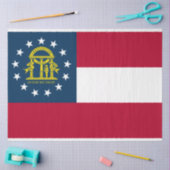 ジョージア州旗(米国州) 薄葉紙 (クラフト)