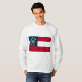 ジョージア州旗(米国州) Tシャツ (正面フル)