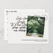 ジョージア州目的地の移動発表 インビテーションポストカード (正面/裏面)